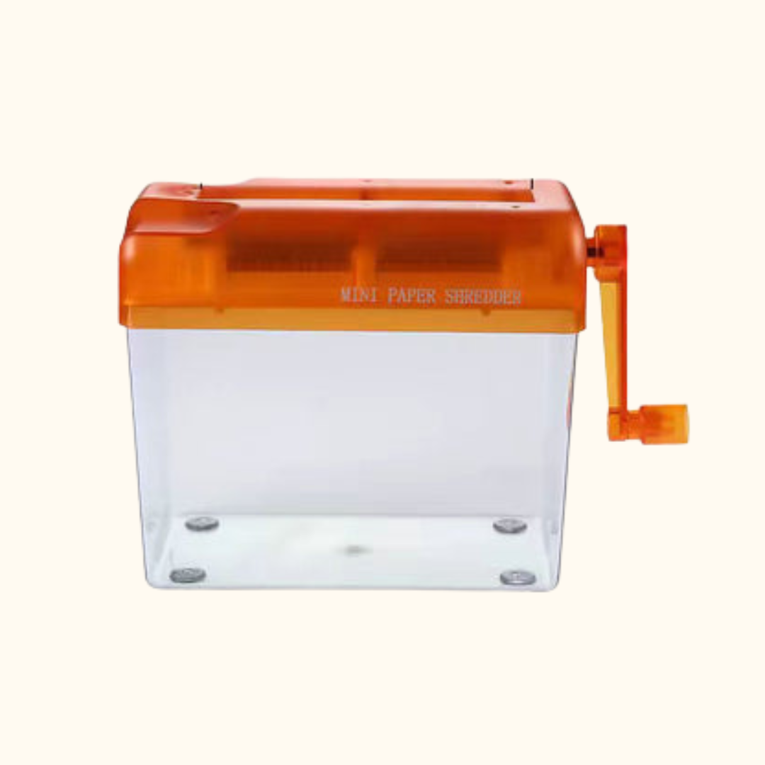 Manual Mini Paper Shredder | Hand Crank