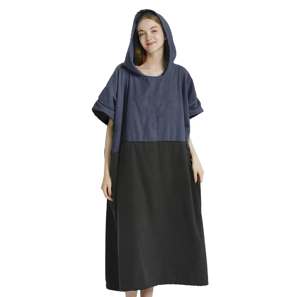 Hooded Surf Poncho Towel – Quick-Dry Microfiber Changing Robe