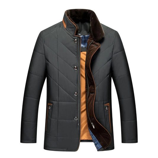 Men’s Winter Padded Coat | Stand Collar