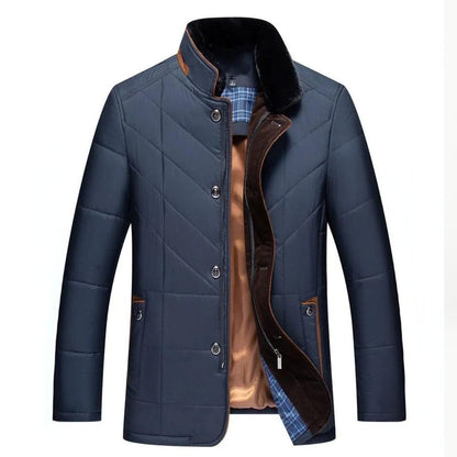 Men’s Winter Padded Coat | Stand Collar