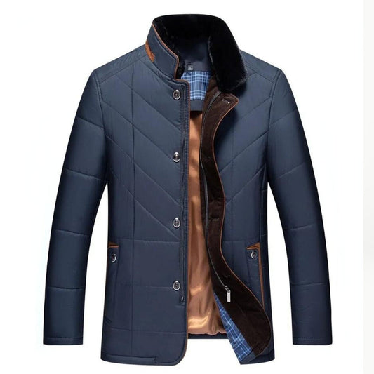 Men’s Winter Padded Coat | Stand Collar