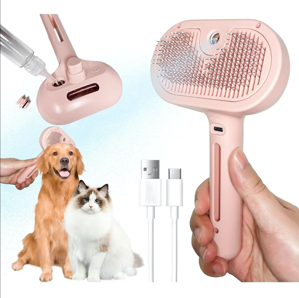 Pet Mist Grooming Brush | Detangling