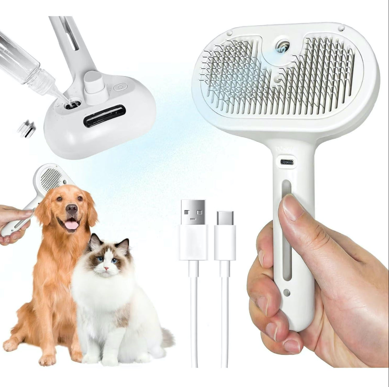 Pet Mist Grooming Brush | Detangling