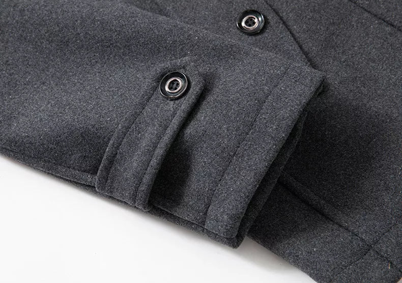 Men’s Winter Trench Coat | Zipper Closure