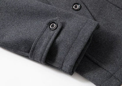 Men’s Winter Trench Coat | Zipper Closure