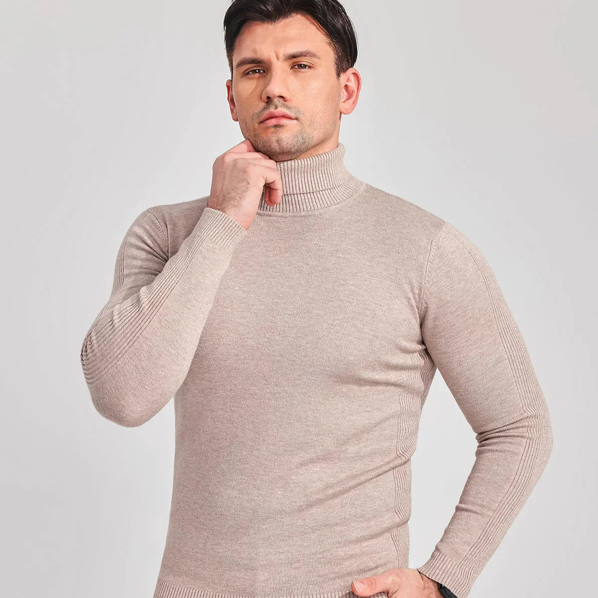 Men’s Slim Fit Turtleneck Sweater | Long Sleeve