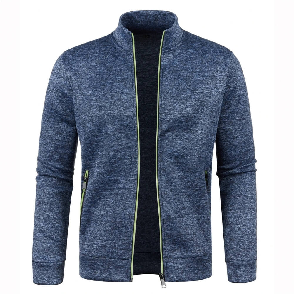 Men’s Casual Zip Jacket | Stand Collar