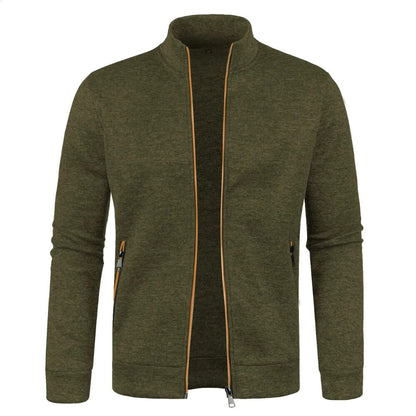 Men’s Casual Zip Jacket | Stand Collar