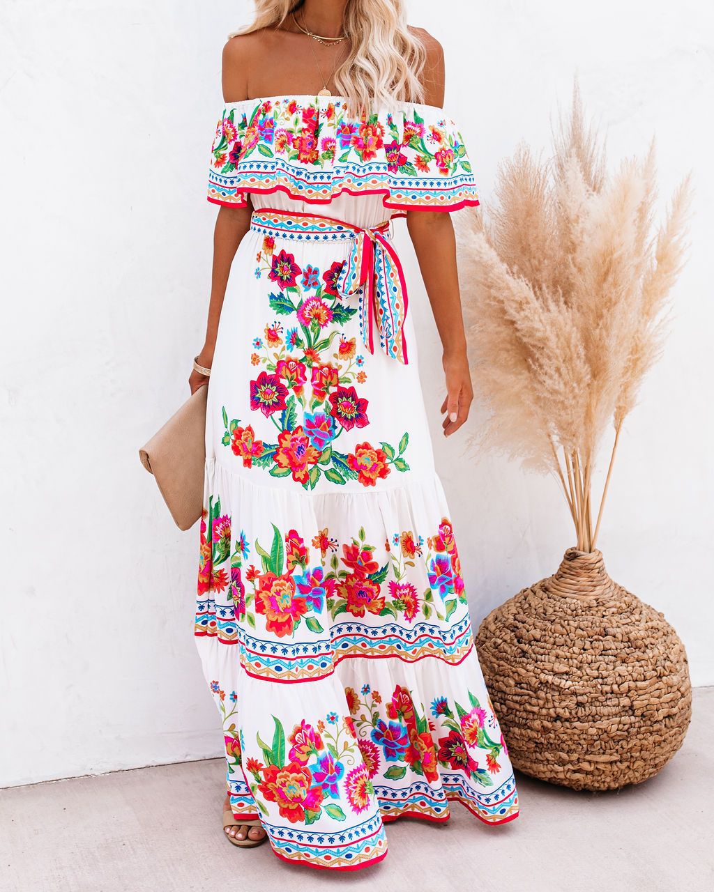 Women's Boho Floral Dress | Maxi