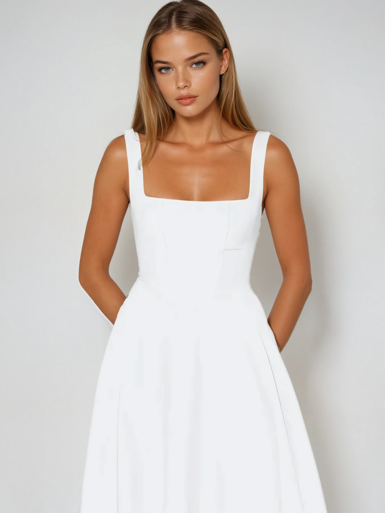 Women’s Sleeveless Flowy Dress | Midi
