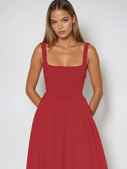 Women’s Sleeveless Flowy Dress | Midi