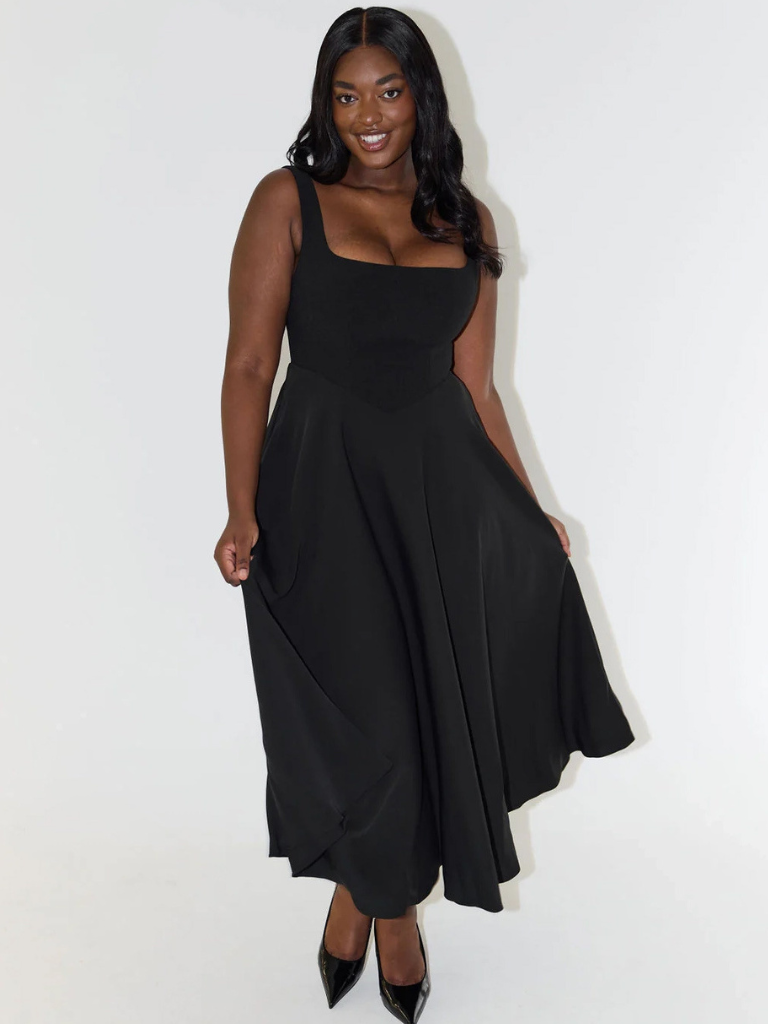 Women’s Sleeveless Flowy Dress | Midi