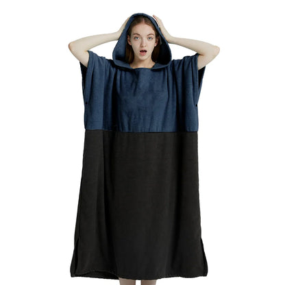 Hooded Surf Poncho Towel – Quick-Dry Microfiber Changing Robe