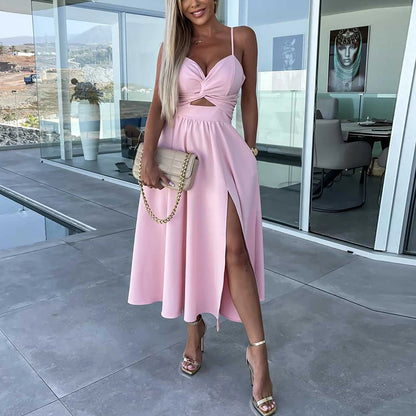 Amy | Spaghetti Strap Midi Dress