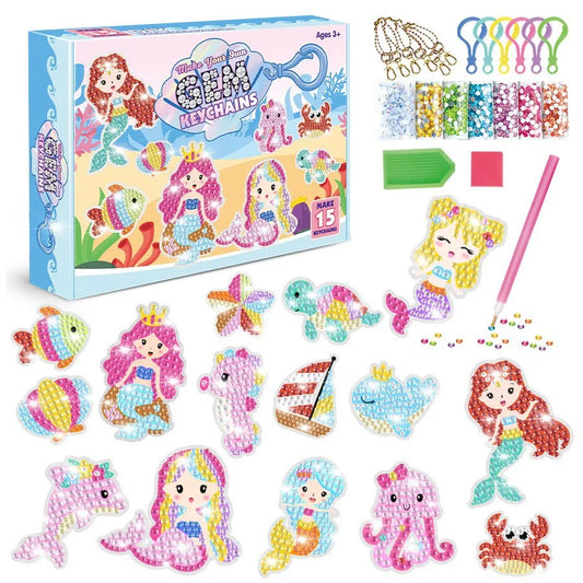 Make Your Own Diamond Keychains – 15 Magical Designs in One Set