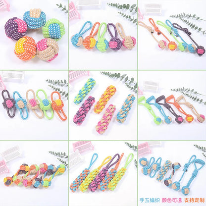 Tug & Chew Cotton Rope Toy Set – Interactive Dental Care for Dogs