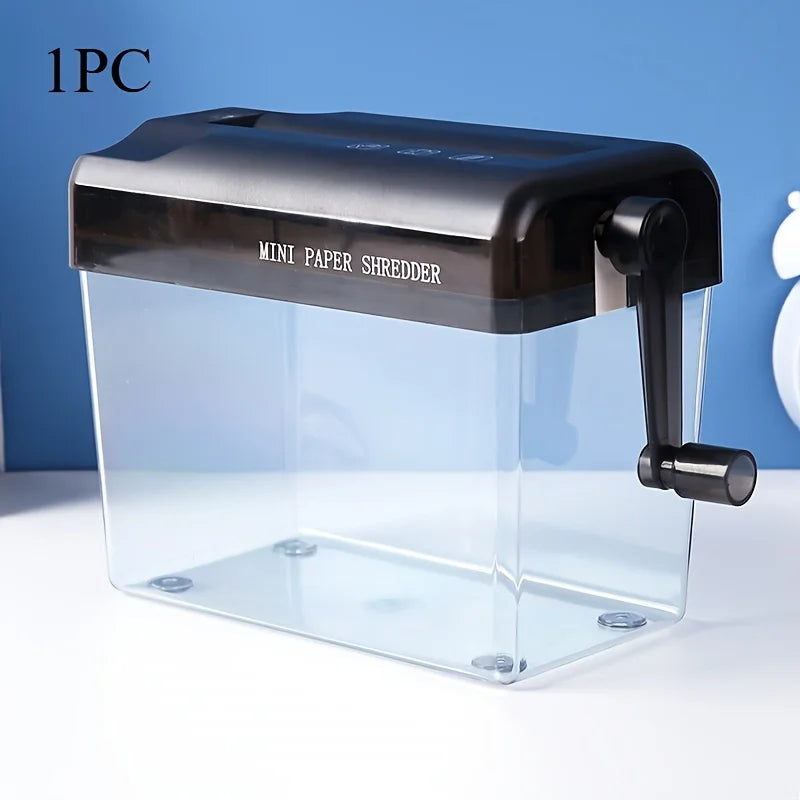 Manual Mini Paper Shredder | Hand Crank