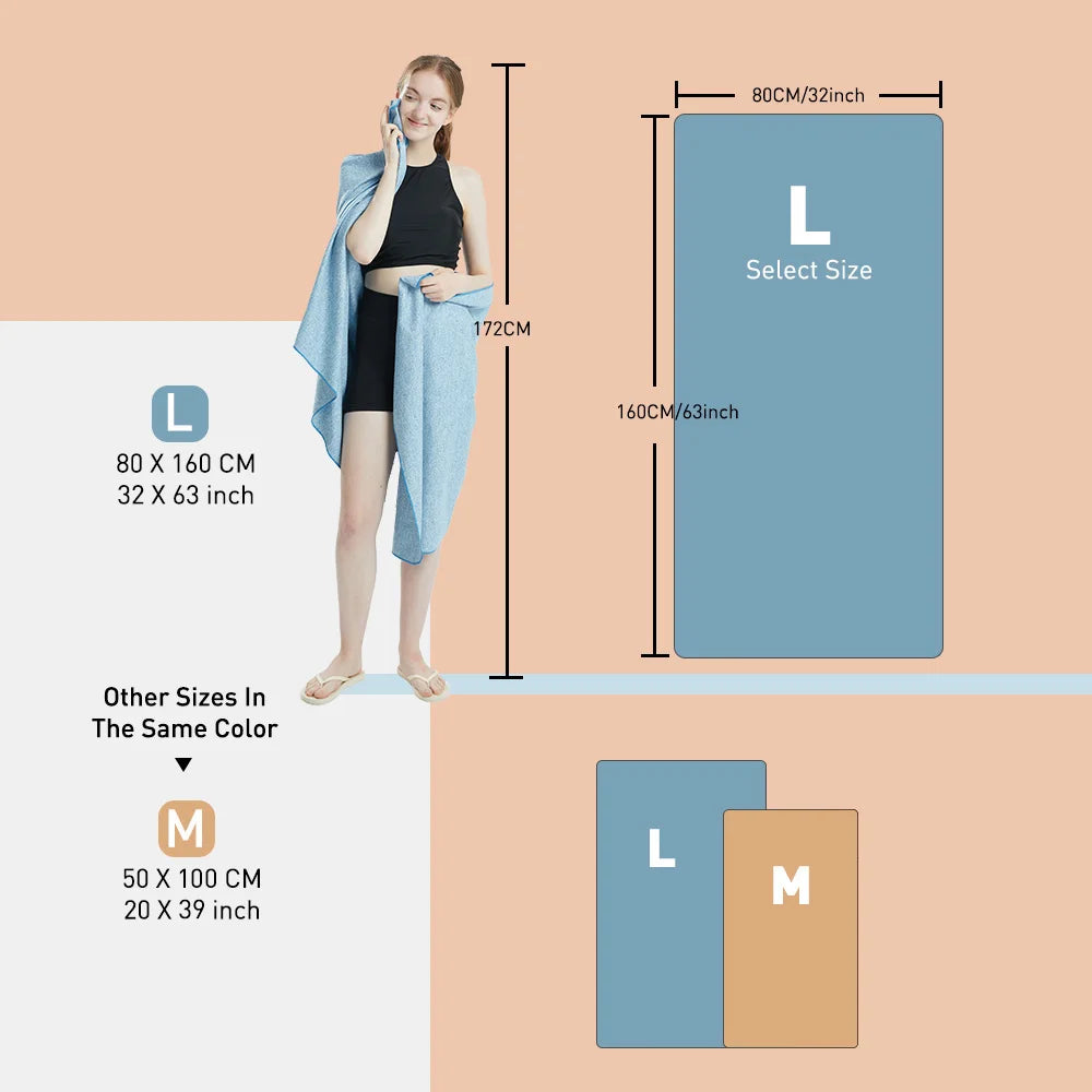 Silver Ion Microfiber Gym Towel – Quick-Dry, Odor-Free, Super Absorbent Workout Towel