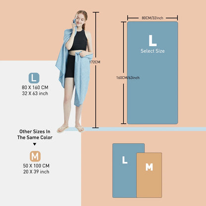 Silver Ion Microfiber Gym Towel – Quick-Dry, Odor-Free, Super Absorbent Workout Towel