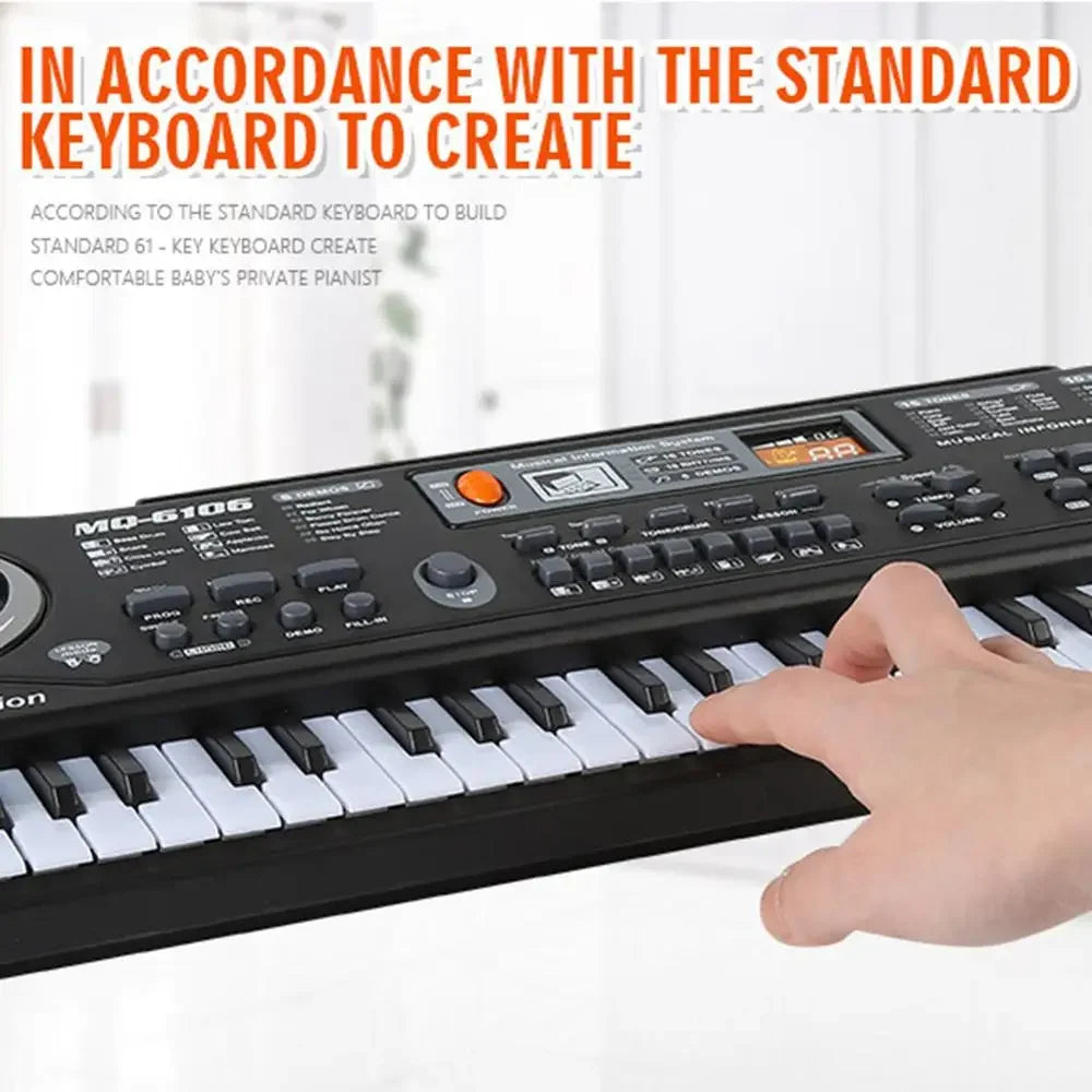 61-Key Keyboard with Microphone – The Perfect Musical Toy for Kids!