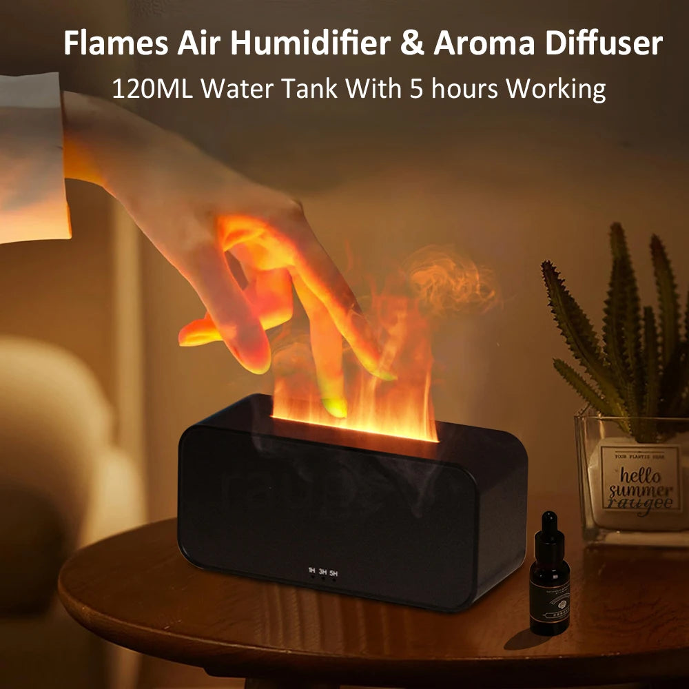 FireMist LED Diffuser – Soothing Flame Effect for Aromatherapy Calm