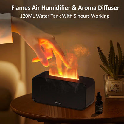 FireMist LED Diffuser – Soothing Flame Effect for Aromatherapy Calm