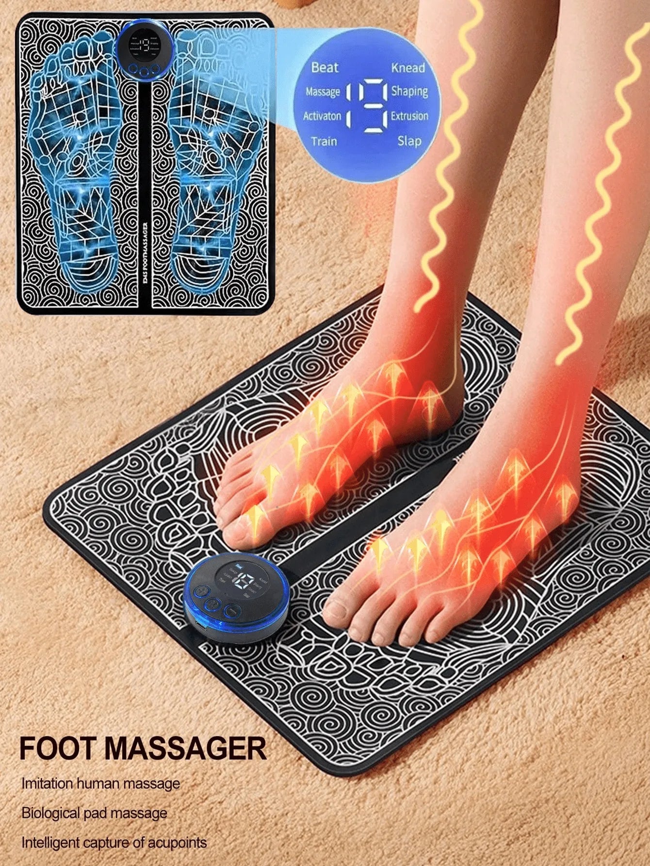 EMS Foot Massager Pad – Pain Relief & Circulation Boost at Home