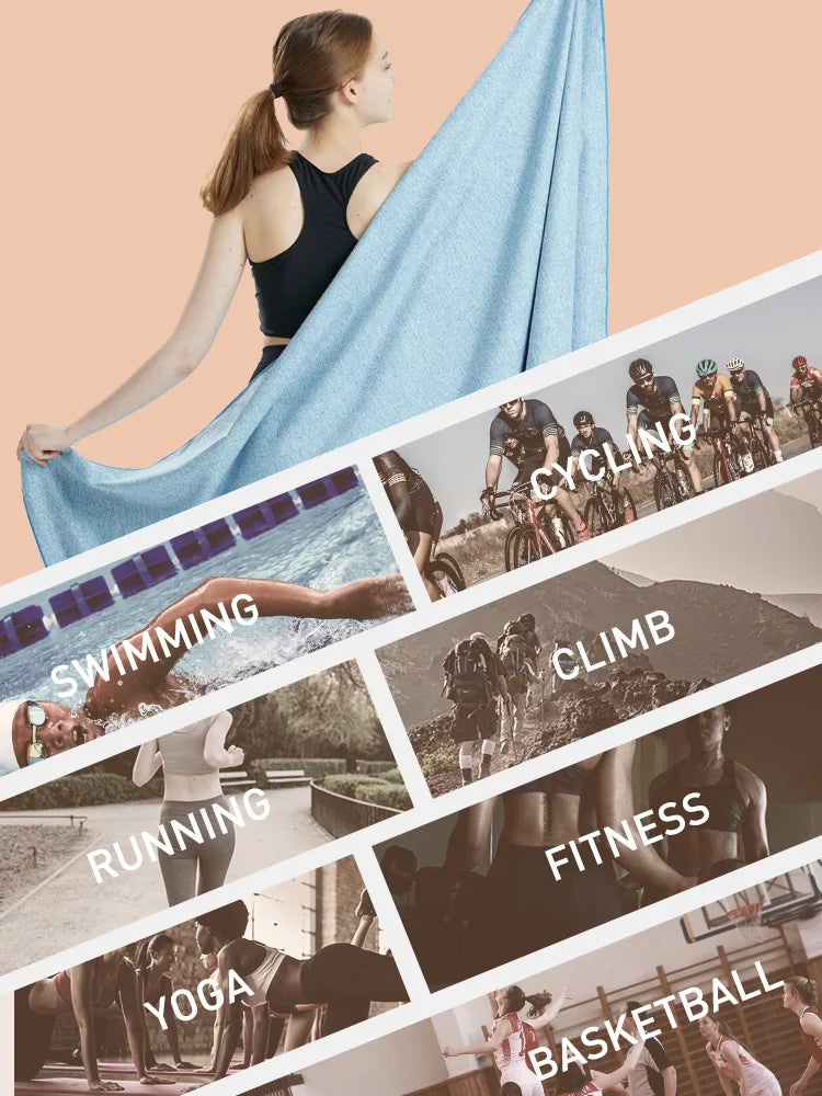Silver Ion Microfiber Gym Towel – Quick-Dry, Odor-Free, Super Absorbent Workout Towel