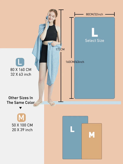 Silver Ion Microfiber Gym Towel – Quick-Dry, Odor-Free, Super Absorbent Workout Towel