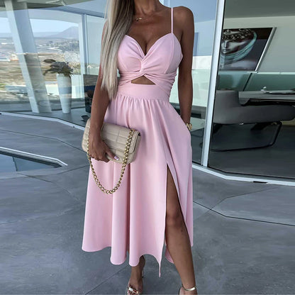 Amy | Spaghetti Strap Midi Dress