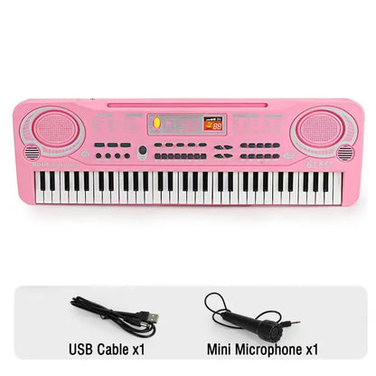 61-Key Keyboard with Microphone – The Perfect Musical Toy for Kids!