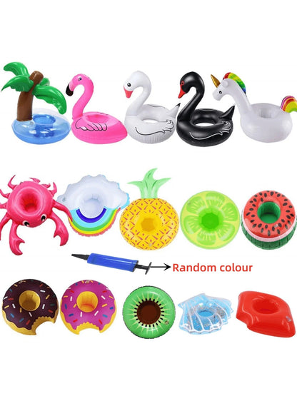 Inflatable Drink Holder Floats – Cute Pool Cup Coasters for Swimming Parties & Beach Fun