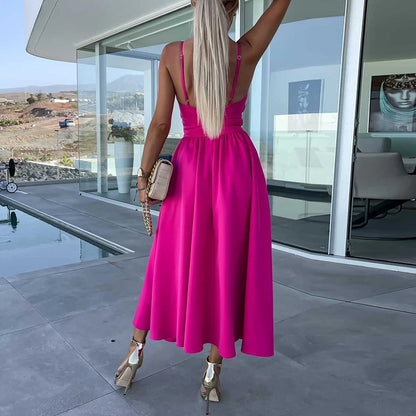 Amy | Spaghetti Strap Midi Dress