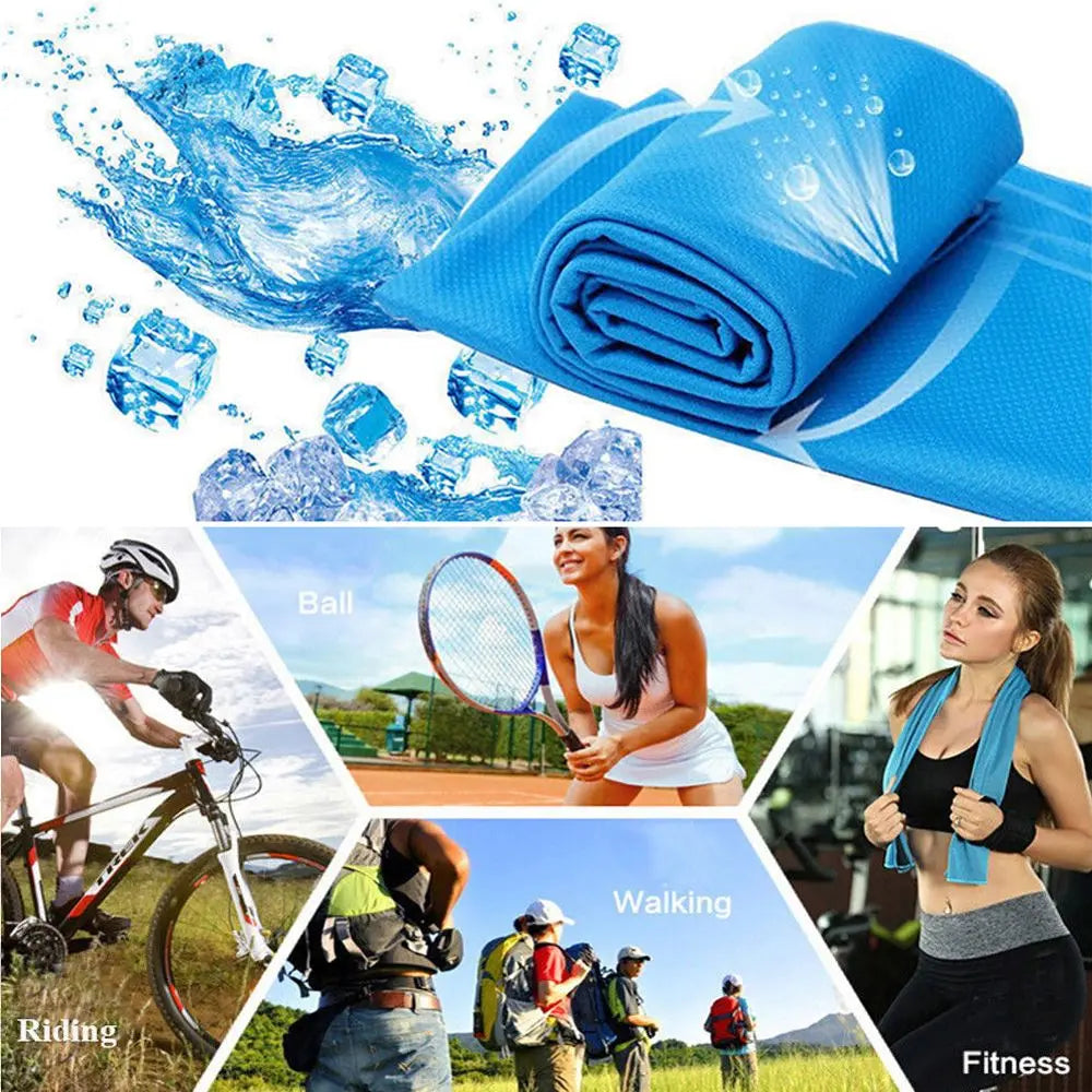Instant Chill Microfiber Cooling Towel – Quick-Dry Ice Towel for Swimming, Gym, and Outdoor Sports