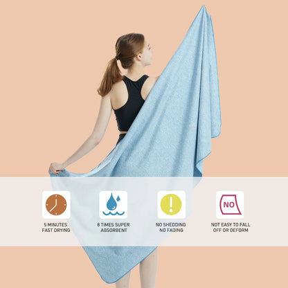 Silver Ion Microfiber Gym Towel – Quick-Dry, Odor-Free, Super Absorbent Workout Towel