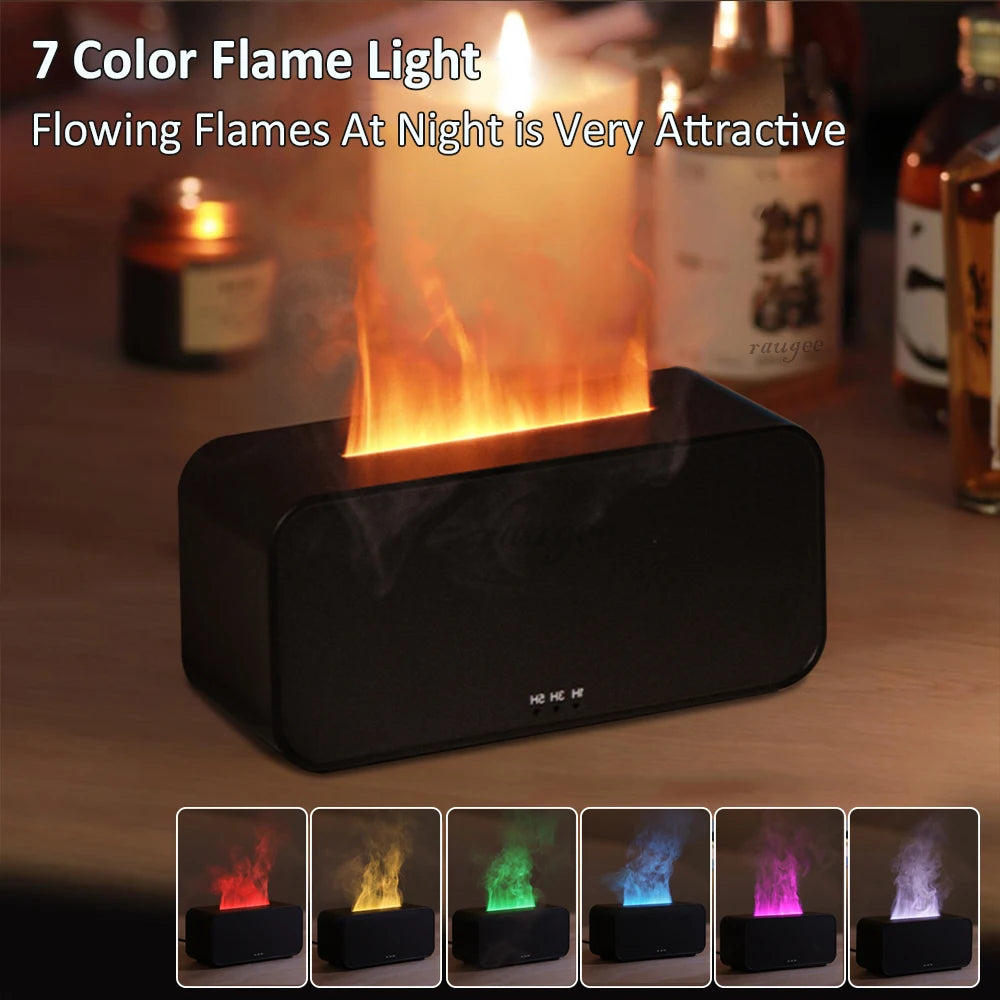 FireMist LED Diffuser – Soothing Flame Effect for Aromatherapy Calm