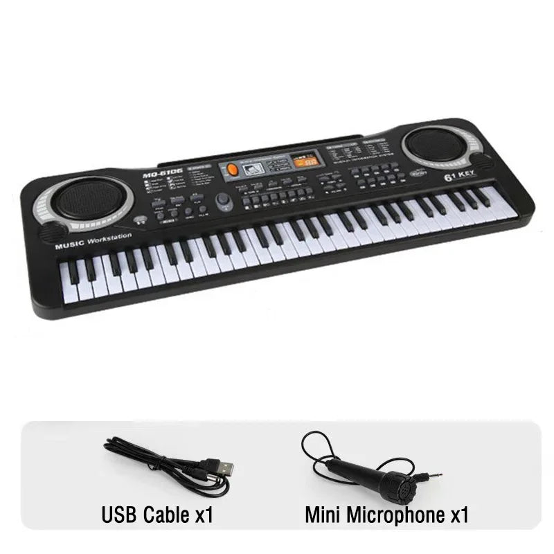 61-Key Keyboard with Microphone – The Perfect Musical Toy for Kids!