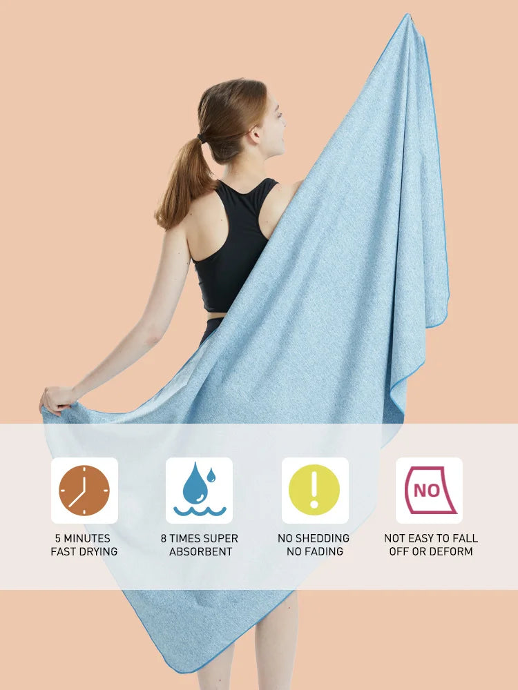 Silver Ion Microfiber Gym Towel – Quick-Dry, Odor-Free, Super Absorbent Workout Towel