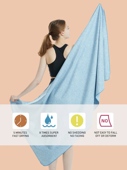 Silver Ion Microfiber Gym Towel – Quick-Dry, Odor-Free, Super Absorbent Workout Towel