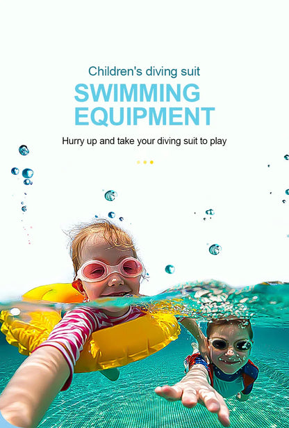 Thermal Neoprene Kids Wetsuit – Short Sleeve Zip Suit for Swimming, Surfing & Snorkeling