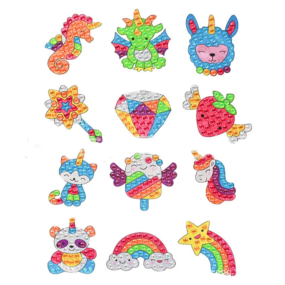 Diamond Sticker Craft Kit – Easy Paint-by-Number Fun for Little Hands