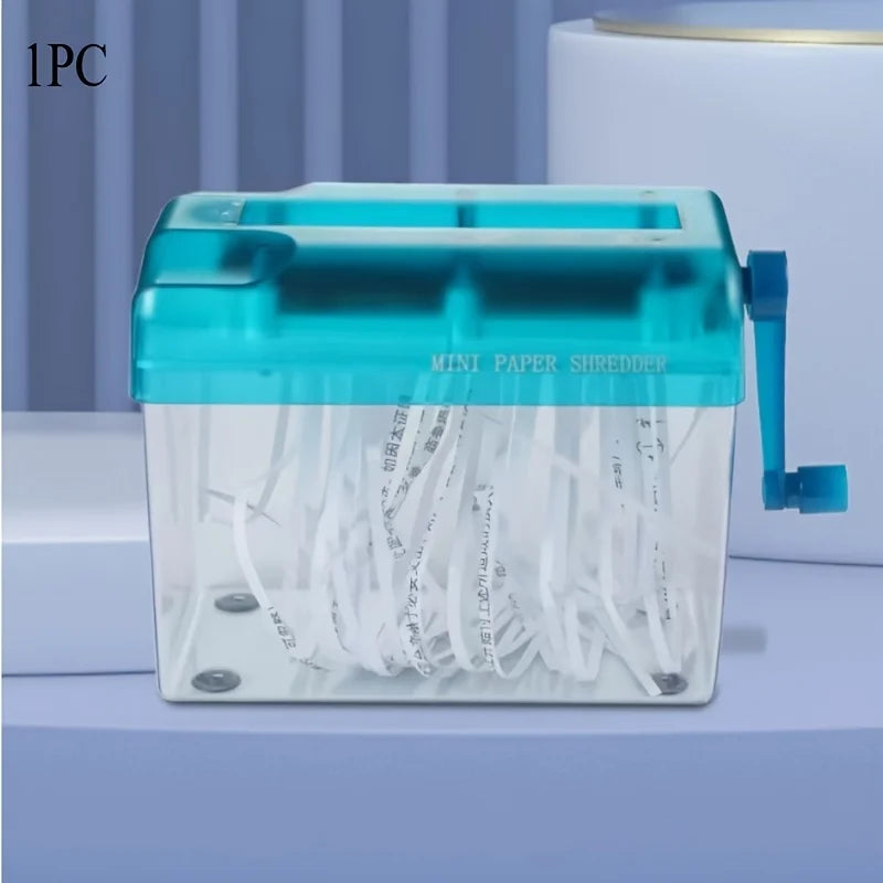Manual Mini Paper Shredder | Hand Crank