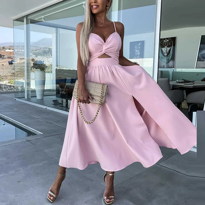 Amy | Spaghetti Strap Midi Dress