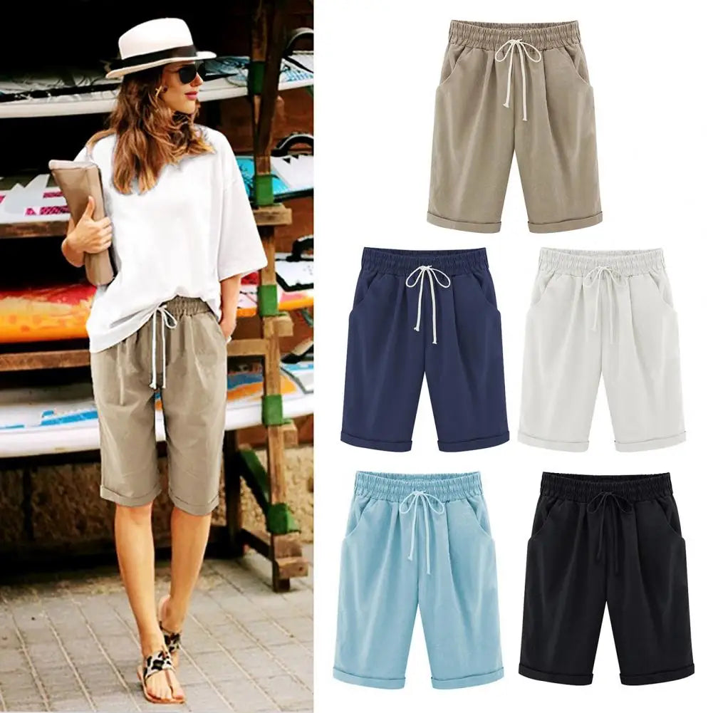 Jane | Elastic Waist Casual Comfy Shorts