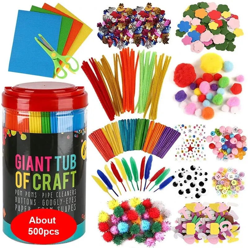 Giant Tub of Crafts – All-in-One DIY Kit for Kids’ Creative Fun