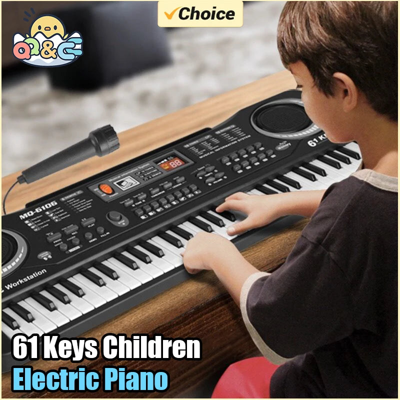61-Key Keyboard with Microphone – The Perfect Musical Toy for Kids!