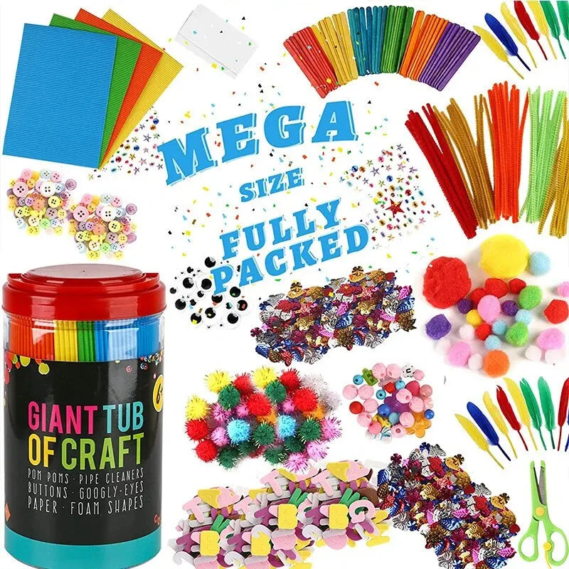 Giant Tub of Crafts – All-in-One DIY Kit for Kids’ Creative Fun