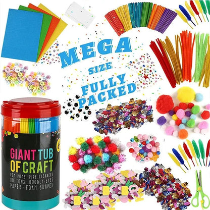 Giant Tub of Crafts – All-in-One DIY Kit for Kids’ Creative Fun