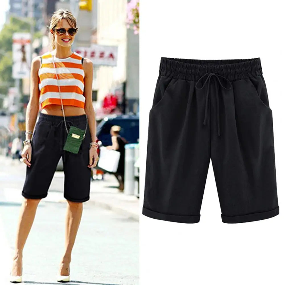 Jane | Elastic Waist Casual Comfy Shorts