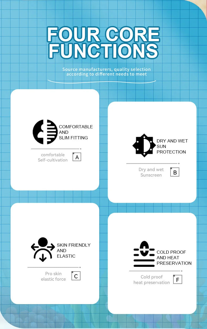 Thermal Neoprene Kids Wetsuit – Short Sleeve Zip Suit for Swimming, Surfing & Snorkeling